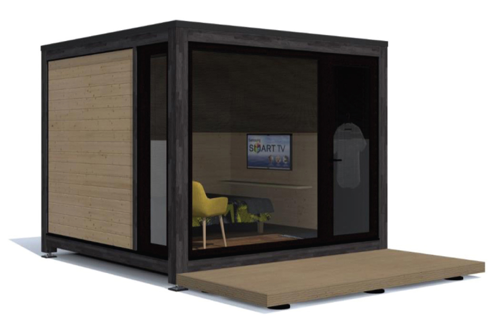 Coverhall modulaari mökki, olohuone / makuuhuone
